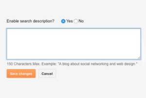 search description in blogger