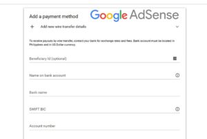 Add Bank Account Details In AdSense